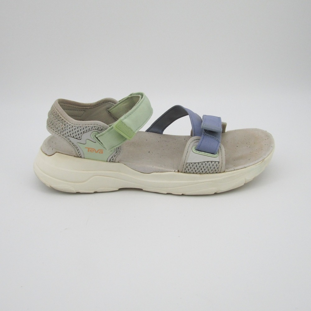 Teva Max Comf Sandals Women's US 10 Adjustable Straps Beige Green Blue Comfort